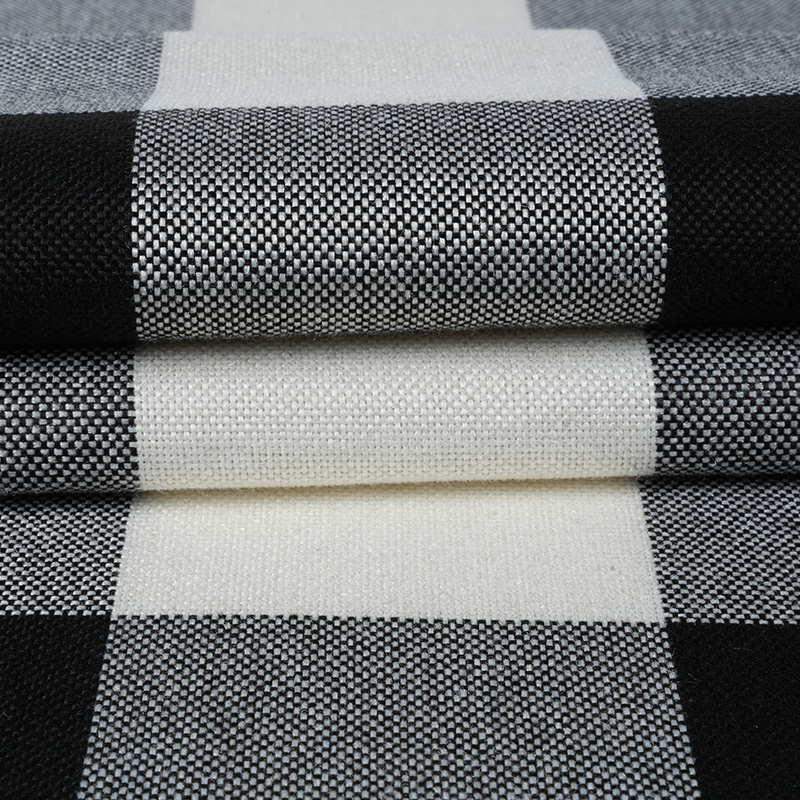 10*10 প্লেইড পলিয়েস্টার লিনেন ফ্যাব্রিক